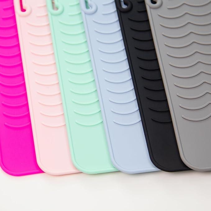 ANGENIL Flat Iron Silicone Mat and Travel Case for Hair Tools - Heat Resistant Mat, Straightener Pad, and Curling Iron Sleeve (9