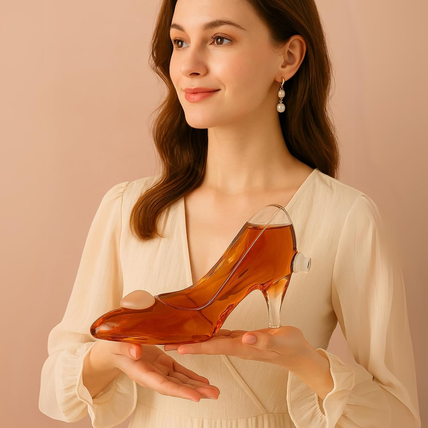 Stiletto Whiskey and Wine Decanter by The Wine Savant with Stopper - Luxurious Handcrafted High Heel Decanter for Wine Liquor Rum Bourbon Tequila - Elegant Decanter Gifts for Women!