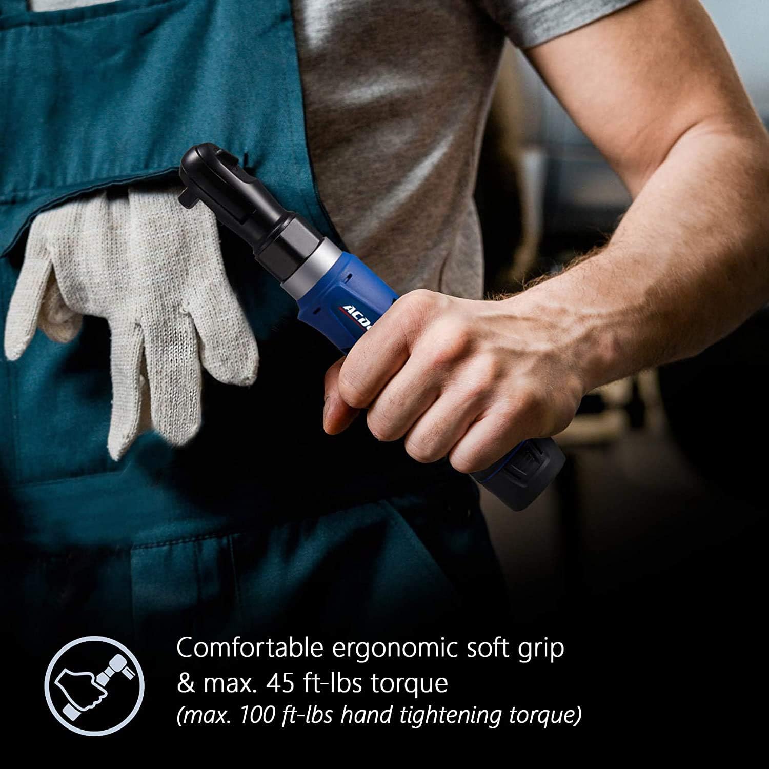 ACDelco ARW1209-K9 G12 Series 12V Lithium-Ion Battery And Charger Cordless 1/4” & 3/8” Ratchet Wrench Combo Tool Kit with Canvas Bag