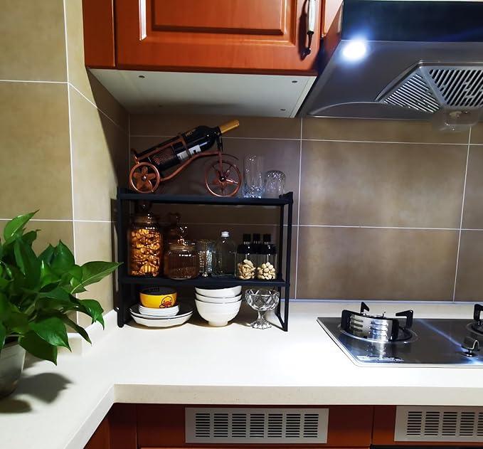 2 Tier Expandable Cabinet Shelf Organizer 14.5-25