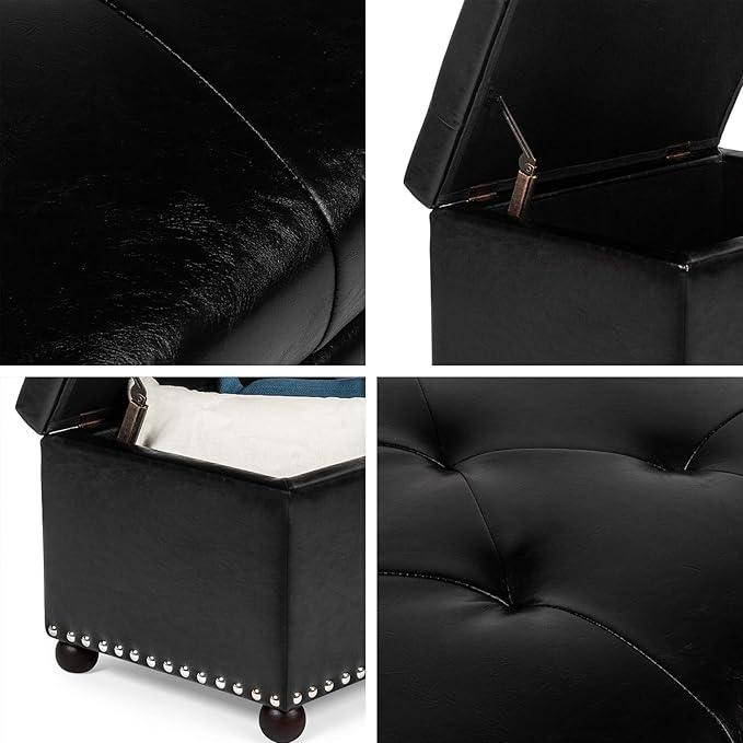 Joveco Leather Storage Ottoman, 24
