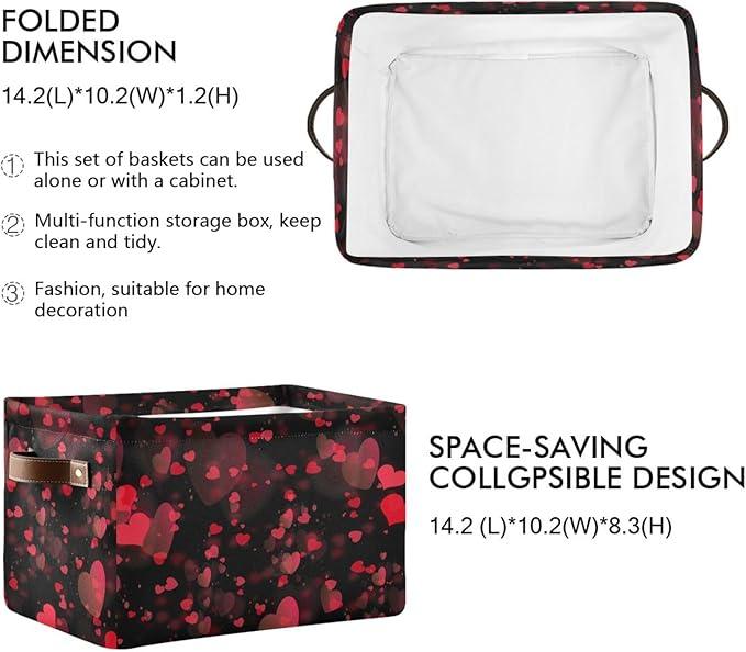 Storage Basket Cube Storage Bins Organizer Bag Collapsible Closet Shelf Baskets with handle for Baby Cloth Pet Toy Book 14.2×10.2×8.3 IN