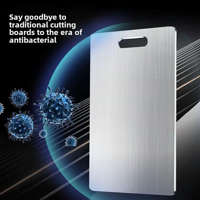Titanium Cutting Board, New Upgrade Pure Titanium Cutting Boards for Kitchen,Food Grade 316 Stainless Steel Cutting Board，Double sided Dishwasher Safe 13.4 * 9inch
