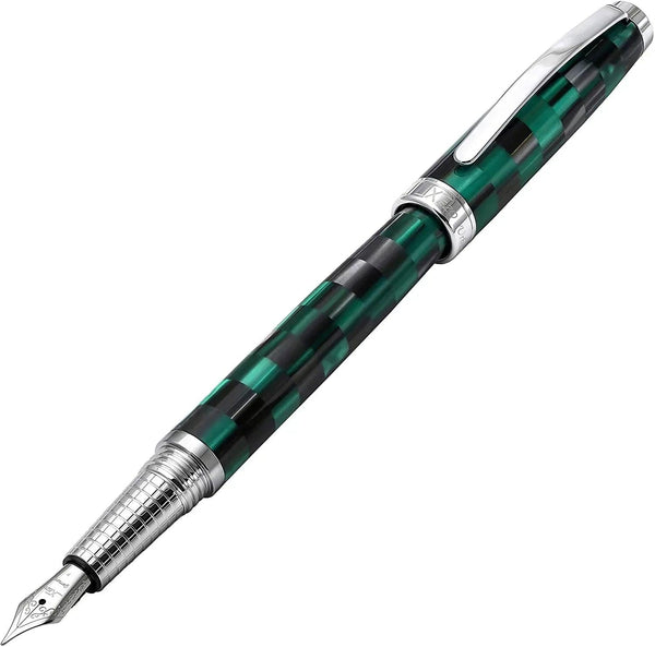 Urbanite II Acrylic & Brass Fountain Pen (Fine Nib) - Ocean Teal - Gifts for You 'n Me