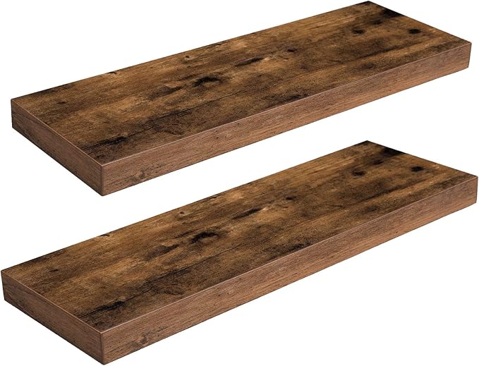 HOOBRO Floating Shelves for Wall, Wall Mounted Shelf Set of 2, 23.6