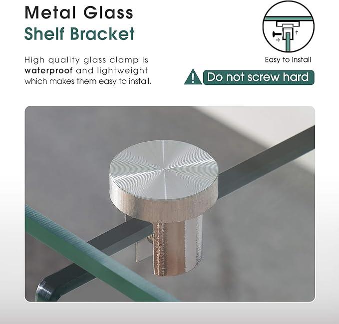ivinta Glass Console Table with Storage, 39.4