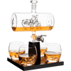 Motorcycle Decanter Whiskey & Wine Decanter Set 1100ml by The Wine Savant with 4 Whiskey Glasses, Motorcycle Gifts, Harley Davidson Motorbike Gifts, Drink Dispenser for Wine, Scotch, Bourbon 19