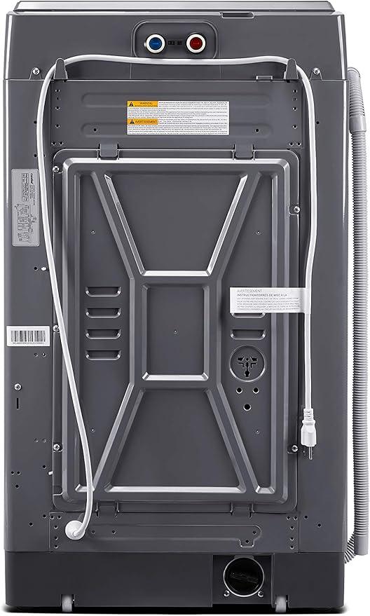 COMFEE’ 1.6 Cu.ft Portable Washing Machine, 11lbs Capacity Fully Automatic Compact Washer with Wheels, 6 Wash Programs Laundry Drain Pump, Ideal for Apartments, RV, Camping, Magnetic Gray