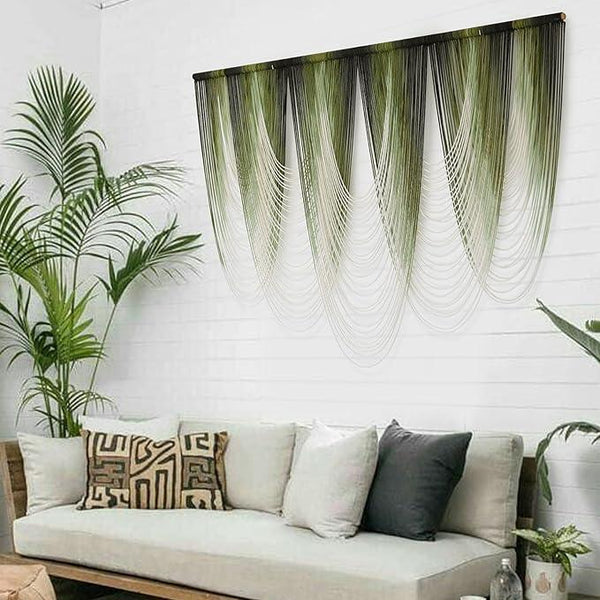 Macrame Wall Hanging Dip-Dyed Large Macrame Wall Decor Yarn Tapestry 57