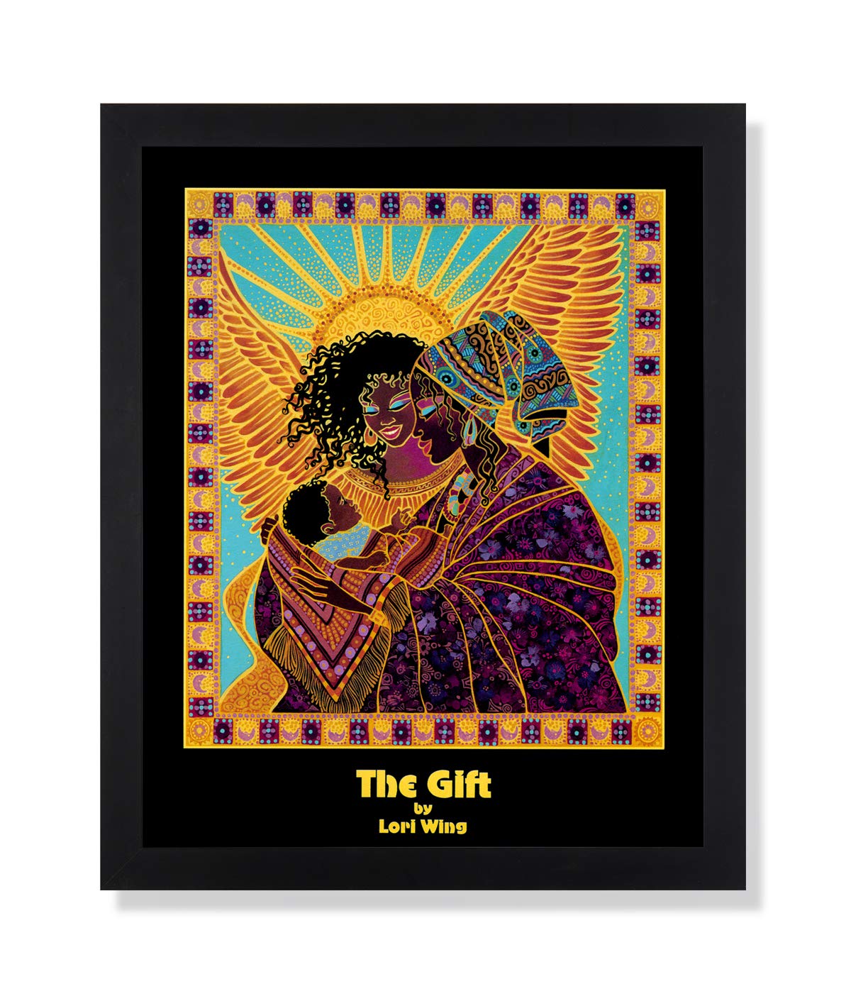 Black Framed Art Print - African American Art with Solid Wood Frame & Protective Glass