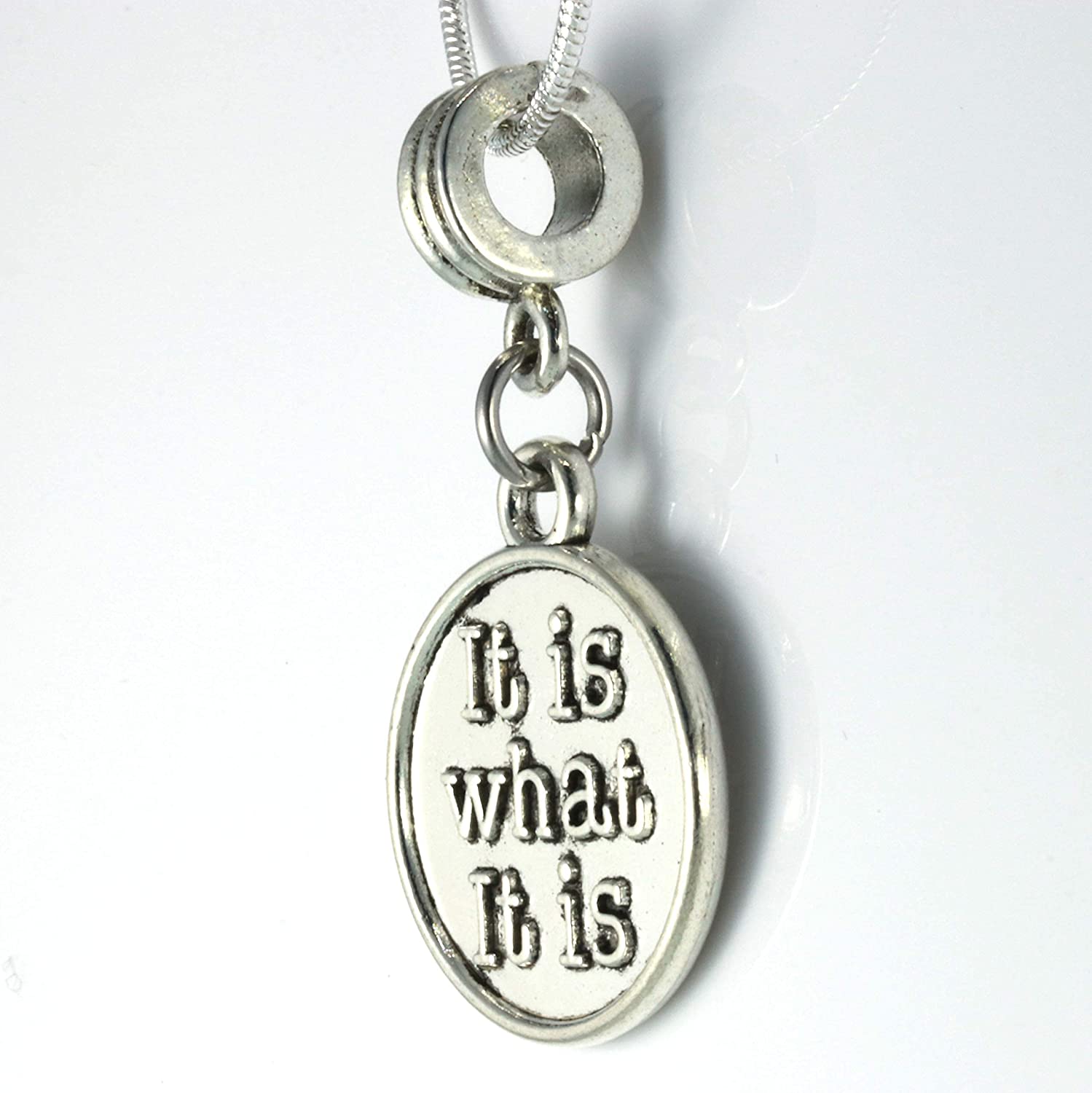 It Is What It Is | Famous Sayings It Is What It Is Necklace Jewelry as Inspirational Positive Saying for Women and Men A Great Boyfriend and Girlfriend Necklace or You Got This Gifts for Women