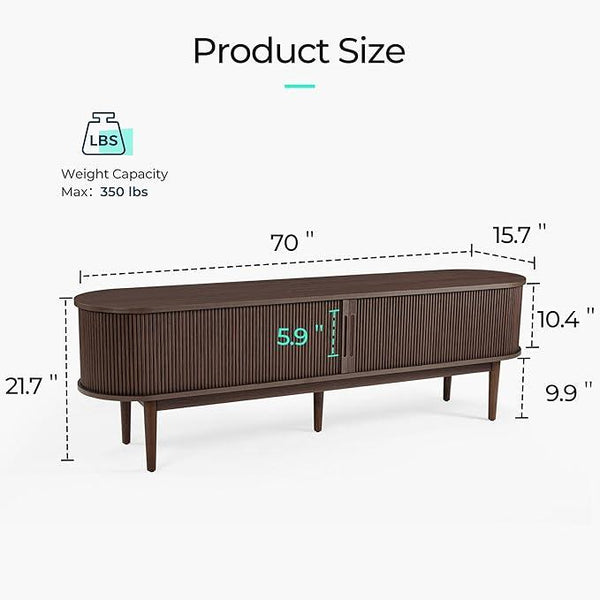 LINSY HOME Fluted TV Stand for 75