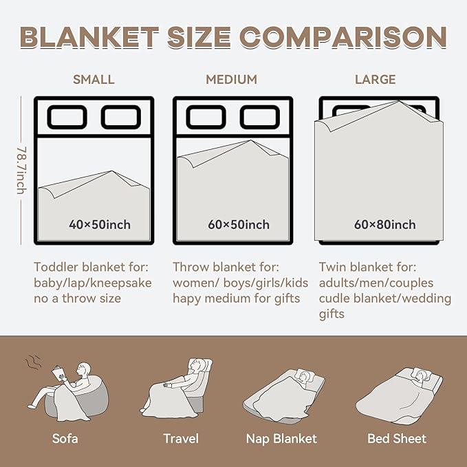 Chunky Knit Blanket - Luxury Soft Cozy 60 * 80 Throw Blanket,100% Woven Blanket Rope Knot Throw Blanket for Couch, Sofa, Home Decor, Gift - Machine Washable（Brown）