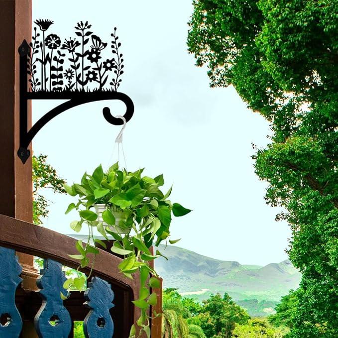 Peacoblue Iron Plant Hangers Hooks for Outdoor Indoor Hanging Plants Flower Fern Pot Lantern Bird Feeder Wind Chimes, 12