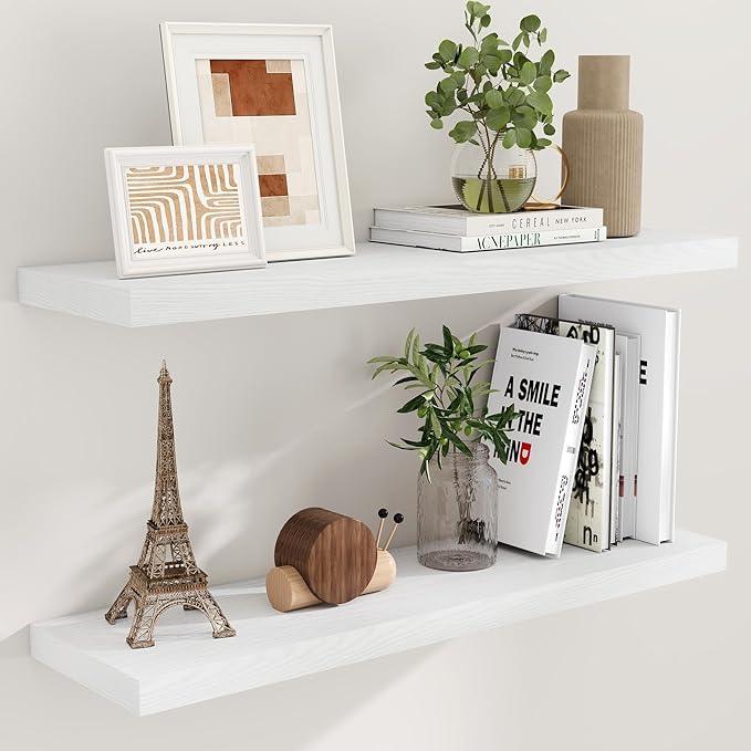 40 Inch Floating Shelves White, 40