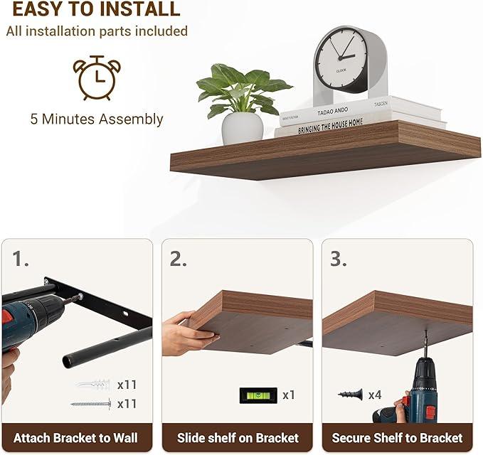 16 Inch Floating Shelves, 16