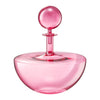 Blush Pink Low Arc Glass Decanter Handblown Captain’s Style Carafe