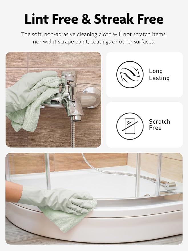 Fantasticlean Microfiber Cleaning Cloth Roll -75 Pack, Tear Away Microfiber Towels, 12