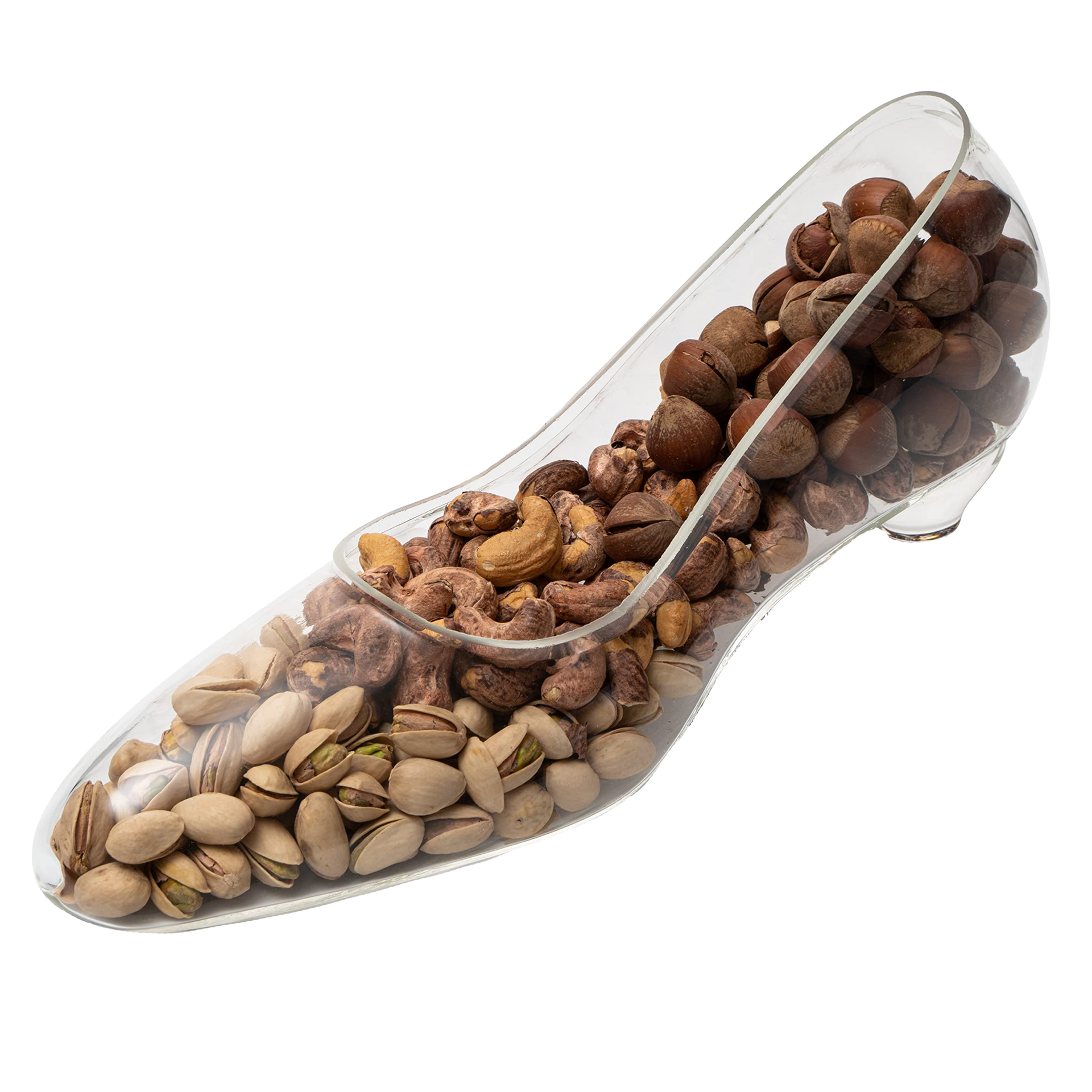 The Wine Savant Large Glass Stiletto Jewlery Holder, Ring Holder, Organizer for Jewelry, Heel Dish, Trinket Tray Necklace and Earring Holder, Jewelry Dish, Gift for Mom, Wife, Girlfriend 13x5.5