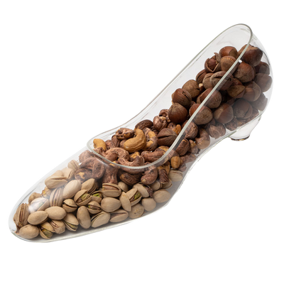 The Wine Savant Large Glass Stiletto Jewlery Holder, Ring Holder, Organizer for Jewelry, Heel Dish, Trinket Tray Necklace and Earring Holder, Jewelry Dish, Gift for Mom, Wife, Girlfriend 13x5.5