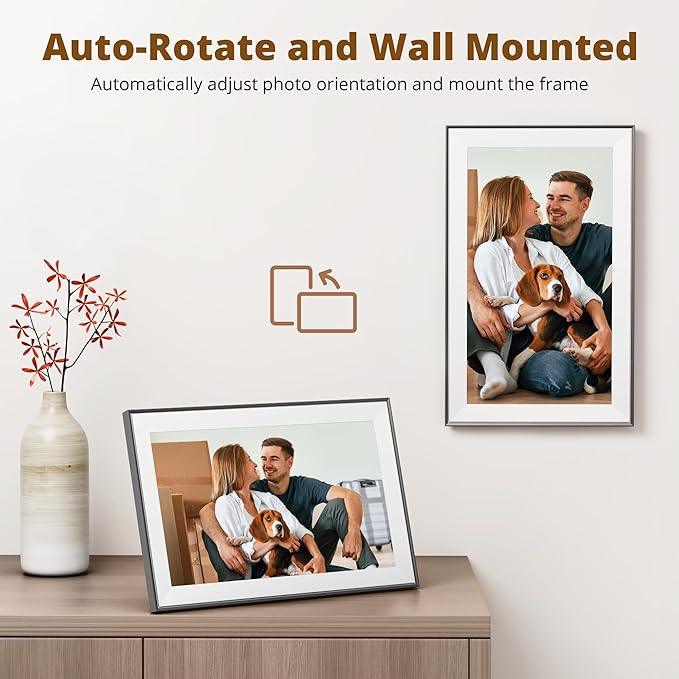 Dragon Touch 15.6 Inch Large Digital Picture Frame - WiFi Digital Photo Frame with 32GB Storage, FHD 1080P Touch Screen, Auto-Rotate, Share Photos/Videos Instantly via Free App Best Gifts for Mom