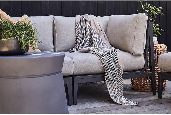 Outer Bug Shield Outdoor Throw Blanket w/Insect Shield Repellent Gear Technology- Lightweight Insect-Repellent Outdoor Blanket, Camping, Picnic & Beach Blanket, Houndstooth, 50”W x 60”