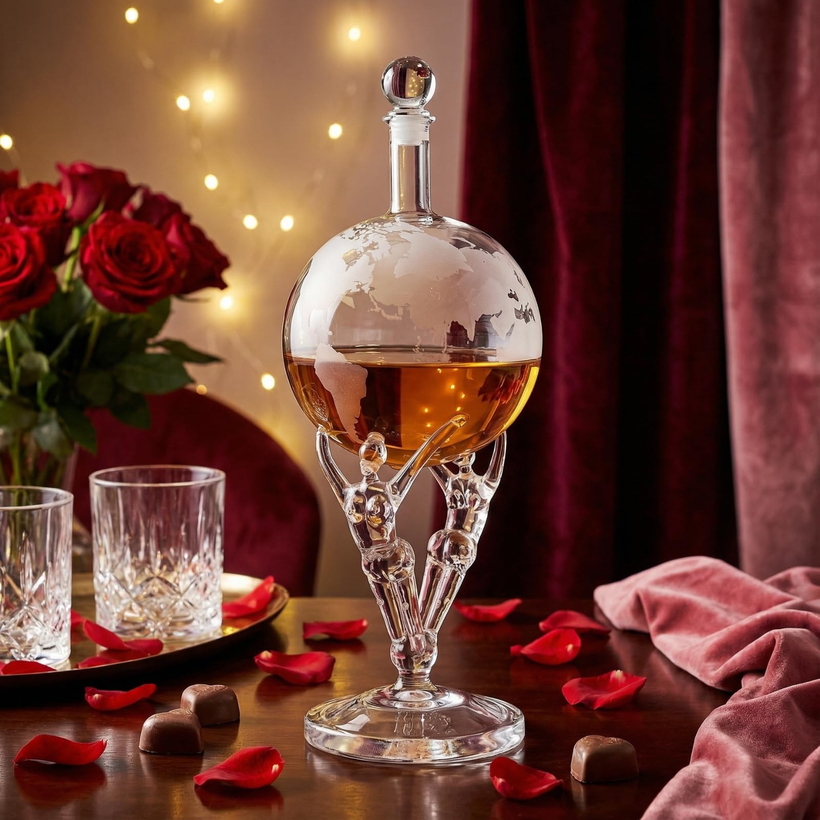 Love Crystal Decanter, For Wine & Whiskey The Wine Savant - 12