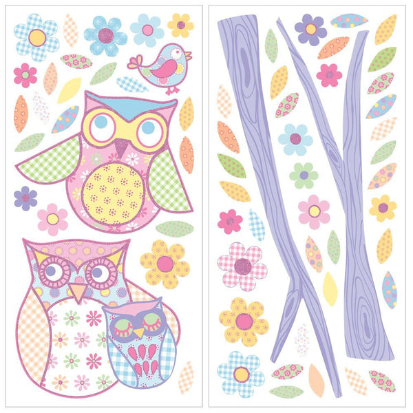 Owls Glitter Wall Decals