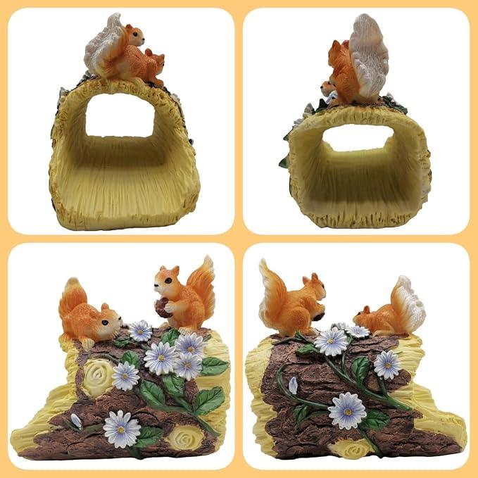 Squirrel Statues Gutter Downspout Extension Statues Garden Decoration,Resin Statue Outdoor Decor,Animal Downspout Diverter,Decorative Gutter Extension,3