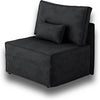 HOOOWOOO Modular Sectional Sofa Couch,Matching Free Combination Cloud Couch Armless Chair(Black Corduroy)