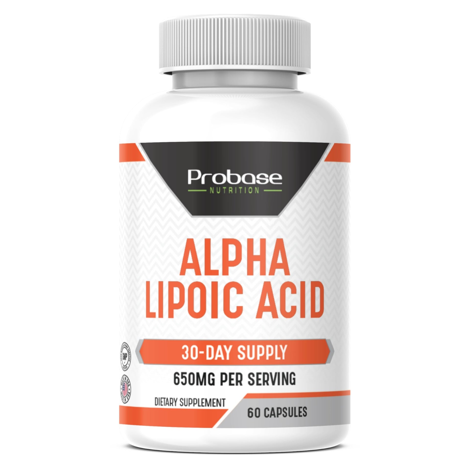 Probase Nutrition Alpha Lipoic Acid (ALA) 60 Capsules 30-Day Supply