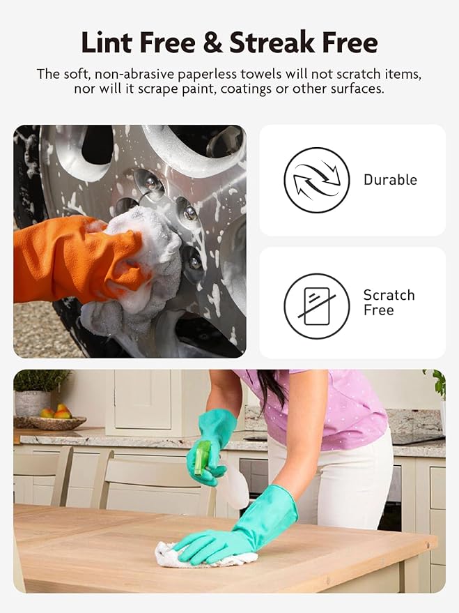 Fantasticlean Microfiber Cleaning Cloth Roll -40 Pack, Tear Away Microfiber Towels, 12