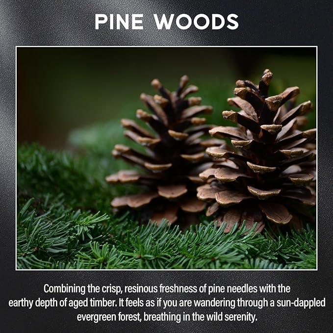 Pine Woods Candle, 9oz Scented Candle for Men, Scented Candles for Home, Gifts for Men, Personalized Blessing Minimalist Men's Gifts