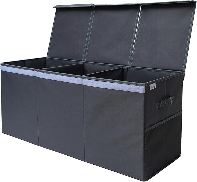 Extra Large Toy Storage Organizer with Lid - Sturdy, Collapsible Toy Chest Storage Box Design - Toys Bin with Dividers for Kids, Nursery, Bedroom, Playroom 37