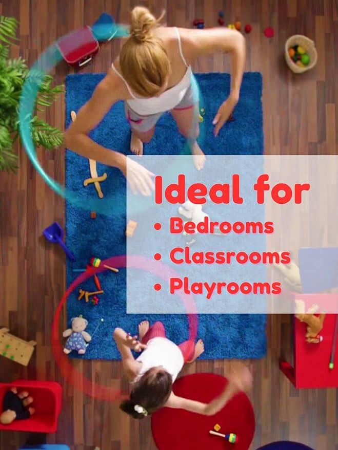 KOECKRITZ Soft and Colorful Kids Classroom Area Rugs (Passes Flammability Pill Test) Many Sizes and Bright Colors to Select from (6' Round, Eggplant)