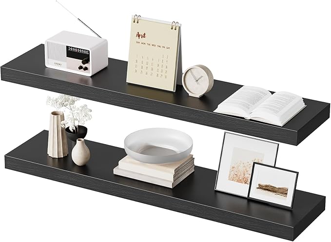 HOOBRO Floating Shelves for Wall, Wall Mounted Shelf Set of 2, 39.4