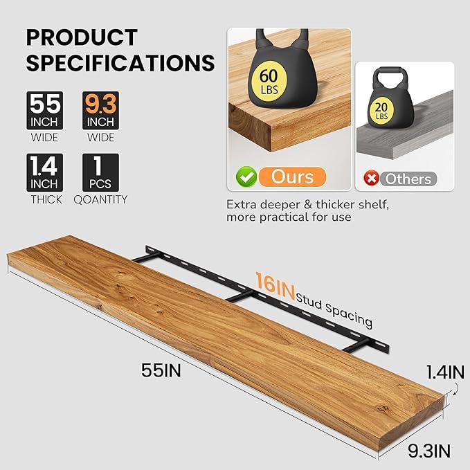 Fun Memories Floating Shelves for Wall, 55