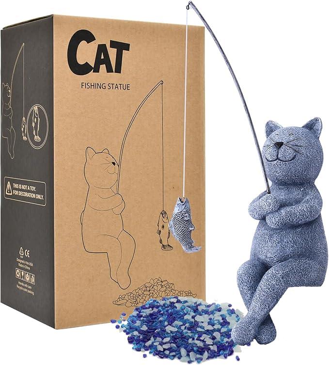 Goodeco Fishing Cat Garden Statue – 10