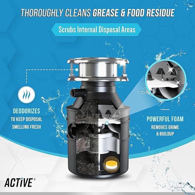 Washer Dishwasher Disposal & Coffee Cleaner Tablets - 96 Tabs Includes ACTIVE Washing Machine Cleaner, Dishwasher, Disposer, Coffee Maker Descale Tabs - Deep Clean & Refresh Appliance - 1 Year Supply