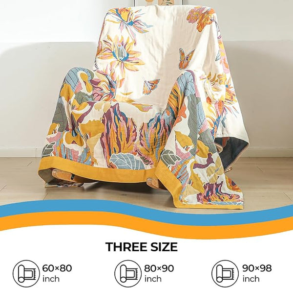 Boho Large Throw Blanket for Bed Couch 60