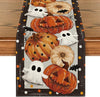Artoid Mode Jack-O'-Lantern Pumpkin Ghost Spider Web Halloween Table Runner,Holiday Kitchen Dining Table Decoration for Home Party Decor 13 x 108 Inch