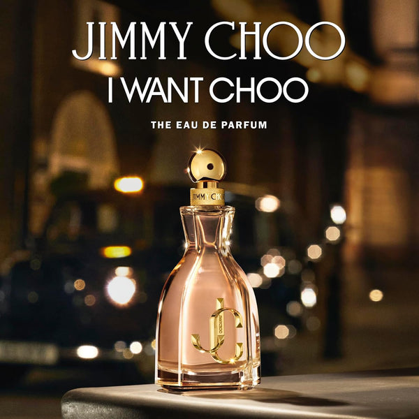 Jimmy Choo I Want Choo 3 Piece Eau de Parfum Gift Set (Eau de Parfum Spray, Jimmy Choo Seduction Coral Sunset Lipstick, Pouch)