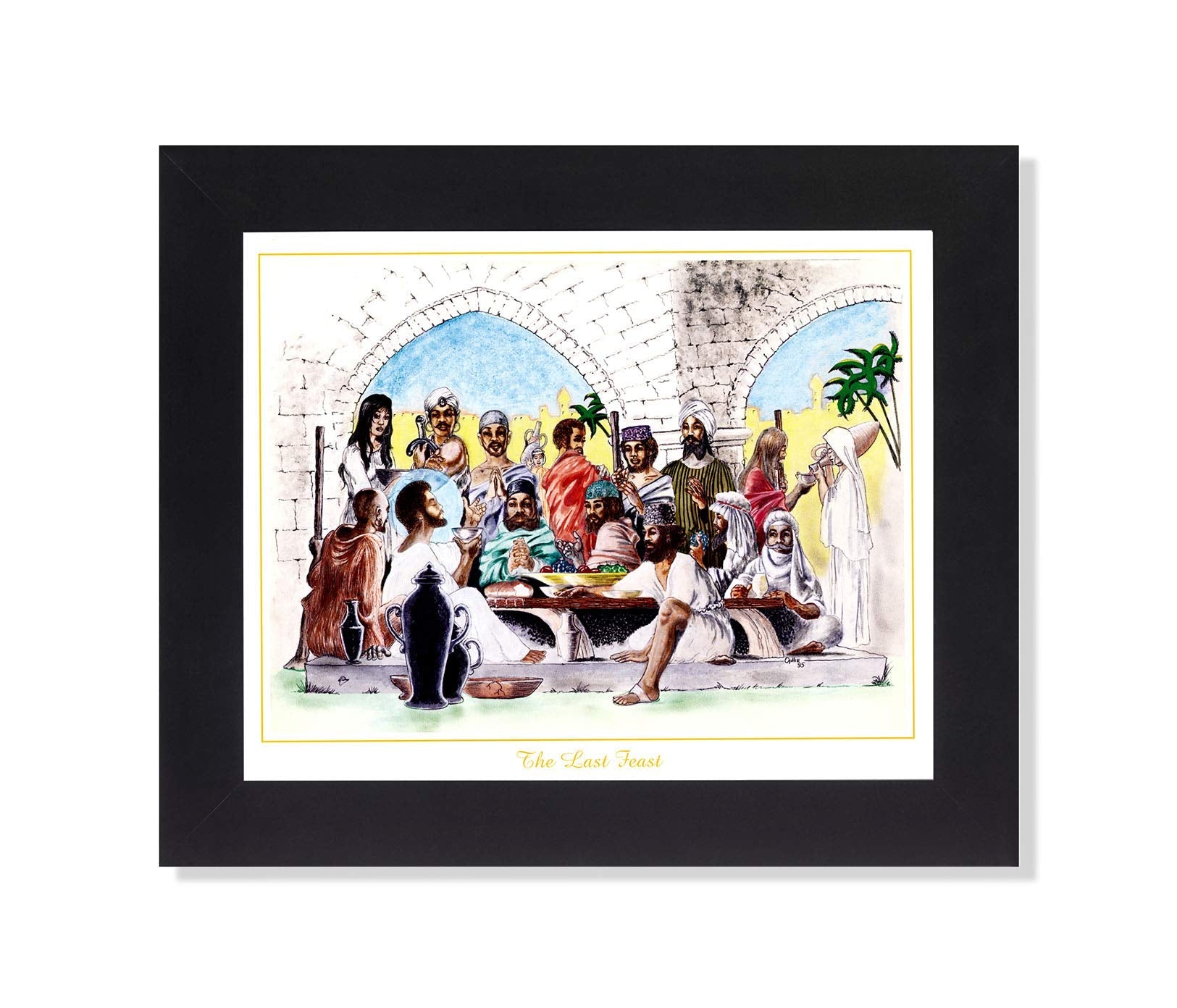 Jesus Wall Art - African American Religious Framed Art Print With Wood Frame