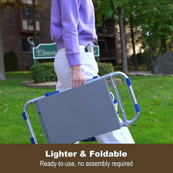 K5 Foldable Kneeler Seat - Heavy Duty (Detachable Cloud Kneeler Pad) - Garden Stool - 2 Large Tool Bags - Portable Bench for Indoor & Outdoor