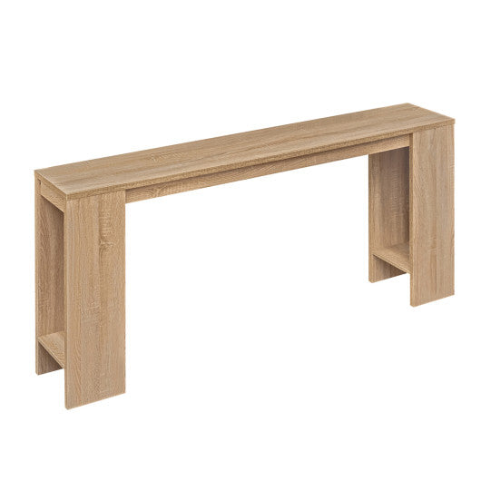 71 Inches Long Console Table with Storage for Hallway-Natural