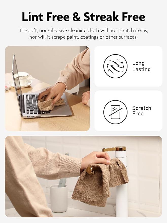 Fantasticlean Microfiber Cleaning Cloth Roll -40 Pack, Tear Away Microfiber Towels, 12
