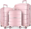 Luggage Sets with Spinner Wheels (20/24/28 Inch), PP+ABS Suitcase Sets