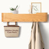 Coat Rack Wall Mount with Hidden Hooks Entryway Hanging Shelf Modern Wood Coat Hanger for Bedroom Kitchen Hallway Bathroom (Oak, 20.9 Inch Long)