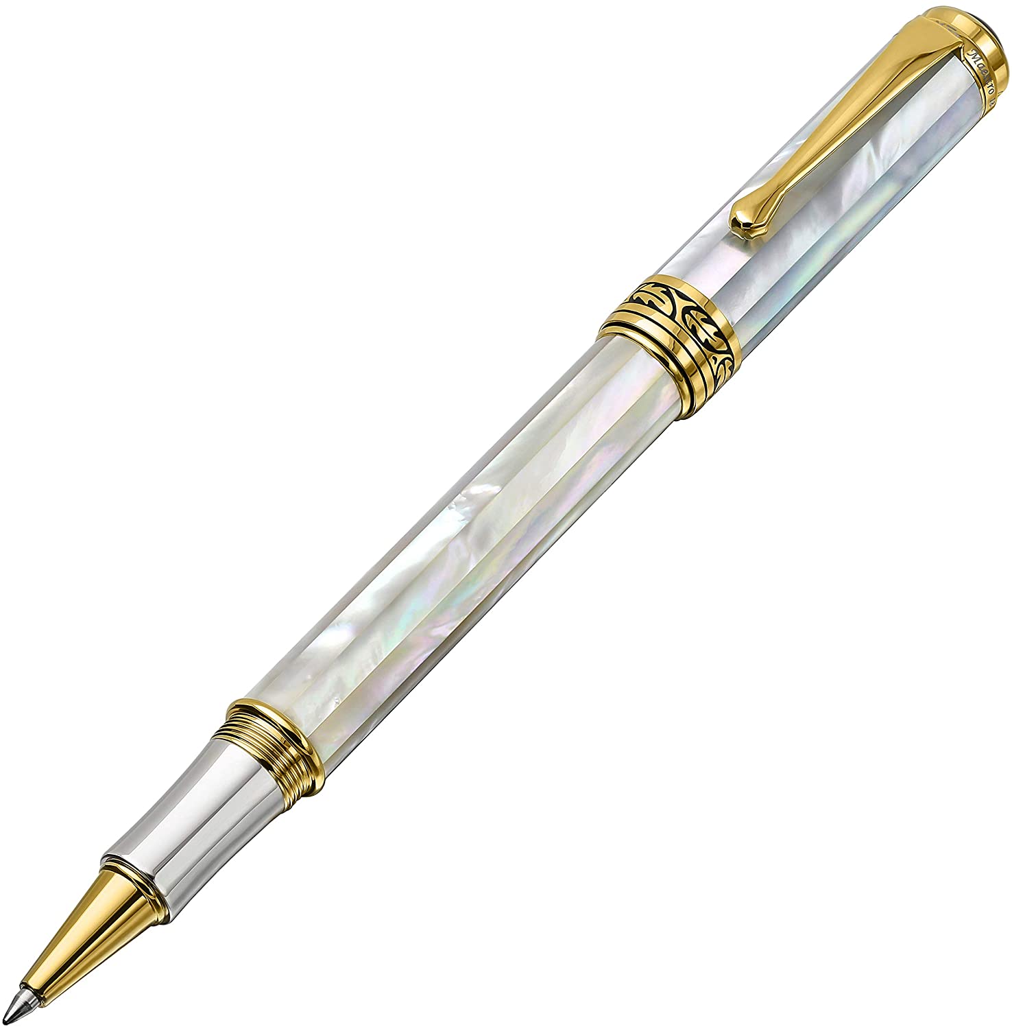 Maestro® 18K Gold Plated Rollerball Pen - Oceanic White Mother of Pearl
