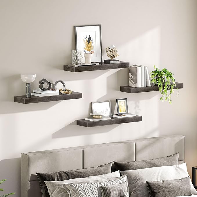 HOOBRO Floating Shelves for Wall, Wall Mounted Shelf Set of 2, 23.6